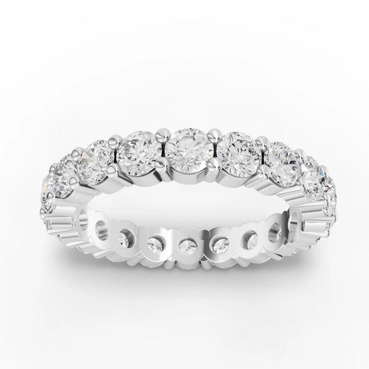 2CT Round Lab Diamond Full Eternity Ring - Buvea Jewels