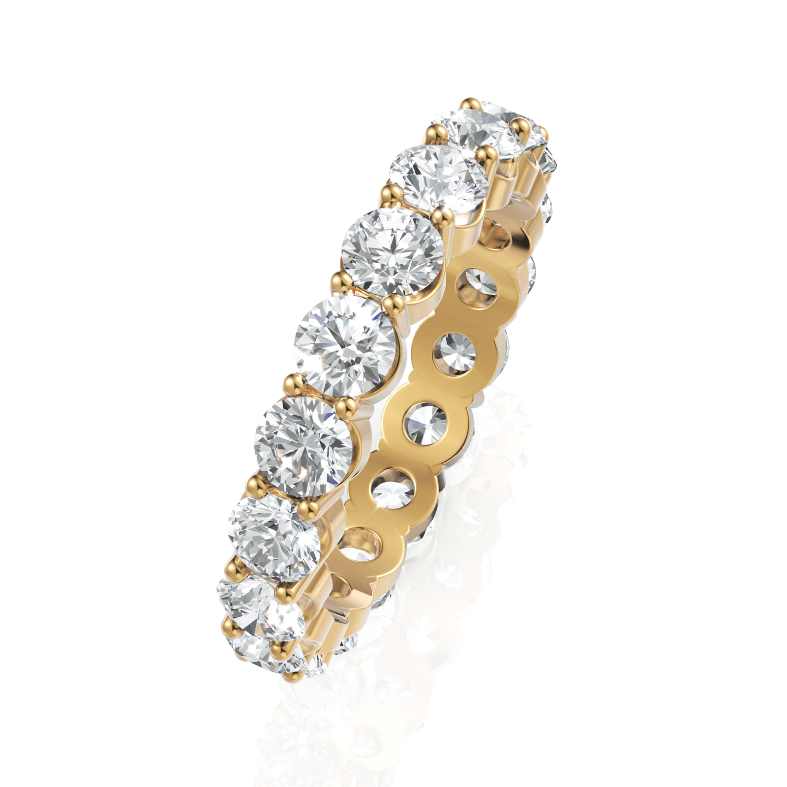 3.17CT Round Lab Diamond Full Eternity Ring - Buvea Jewels