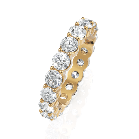 3.17CT Round Lab Diamond Full Eternity Ring - Buvea Jewels