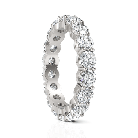 3.17CT Round Lab Diamond Full Eternity Ring - Buvea Jewels