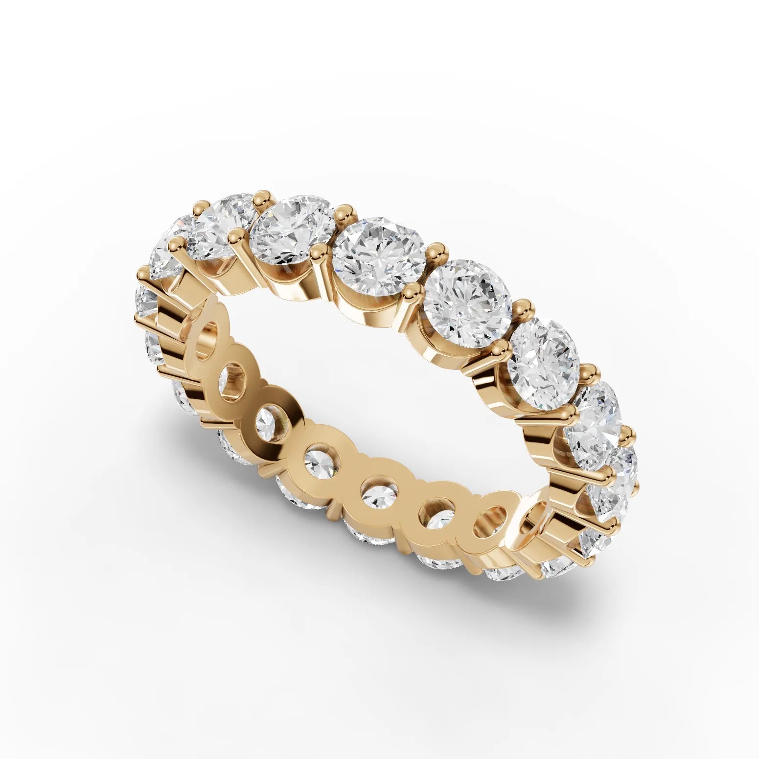 3.17CT Round Lab Diamond Full Eternity Ring - Buvea Jewels