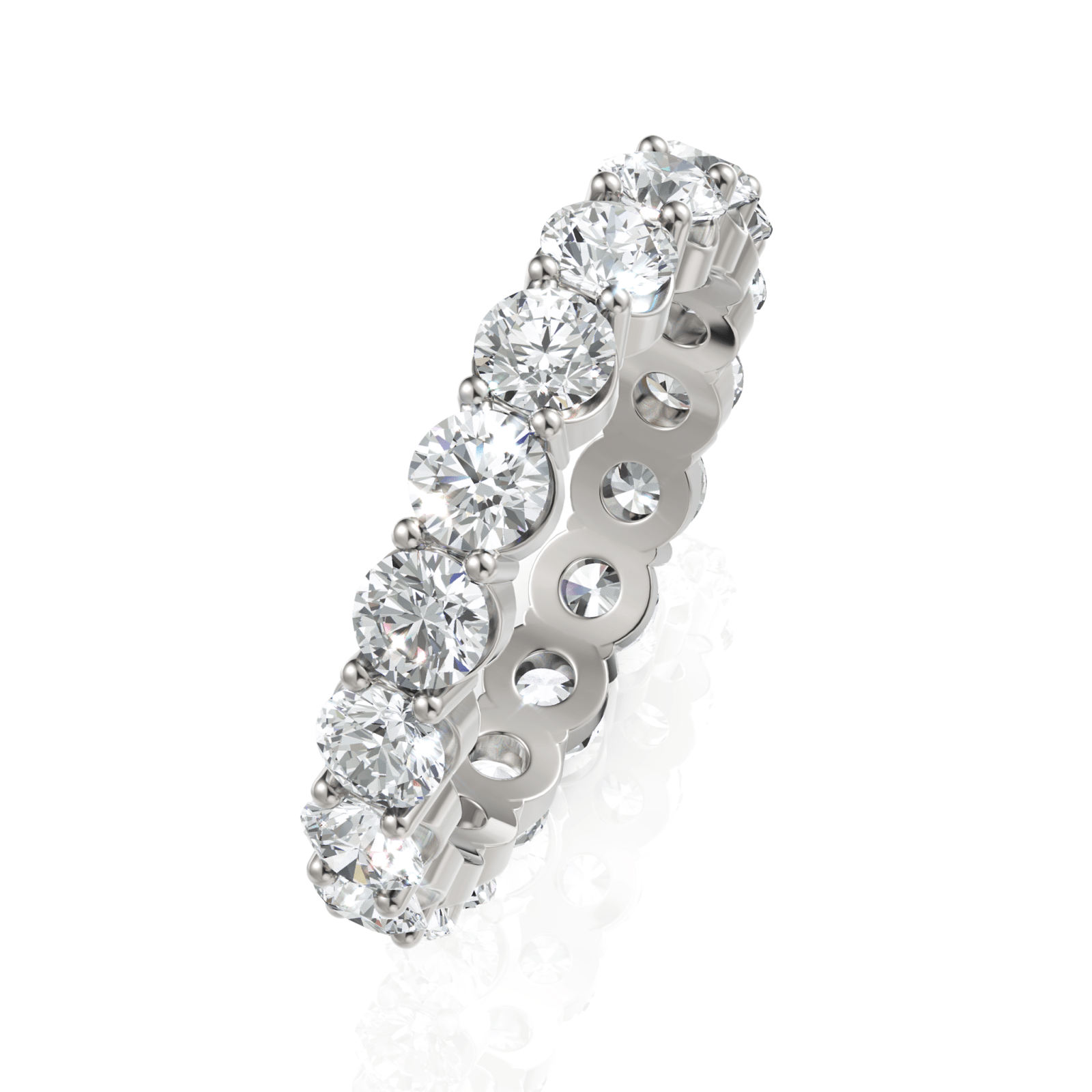 3.17CT Round Lab Diamond Full Eternity Ring - Buvea Jewels