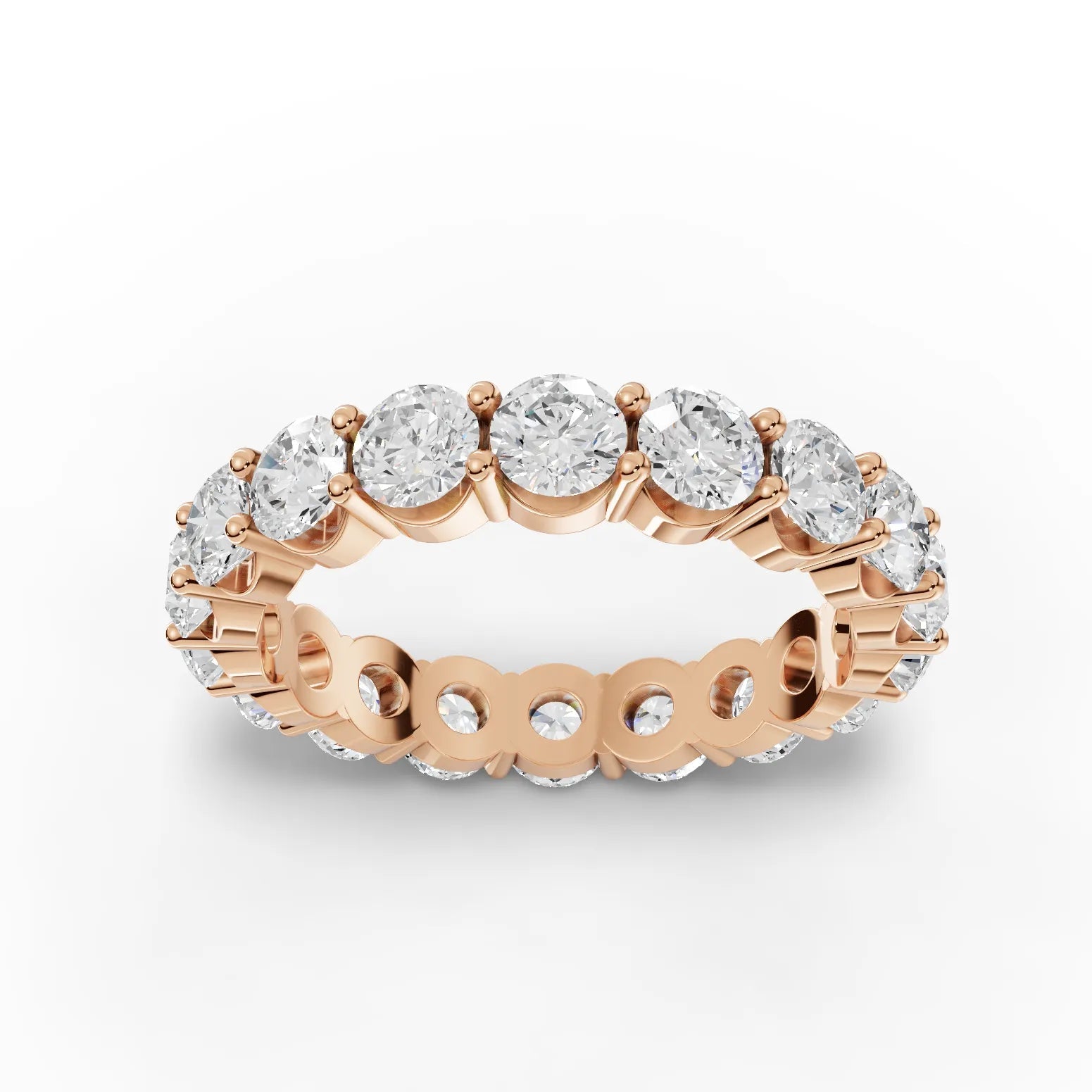 3.17CT Round Lab Diamond Full Eternity Ring - Buvea Jewels