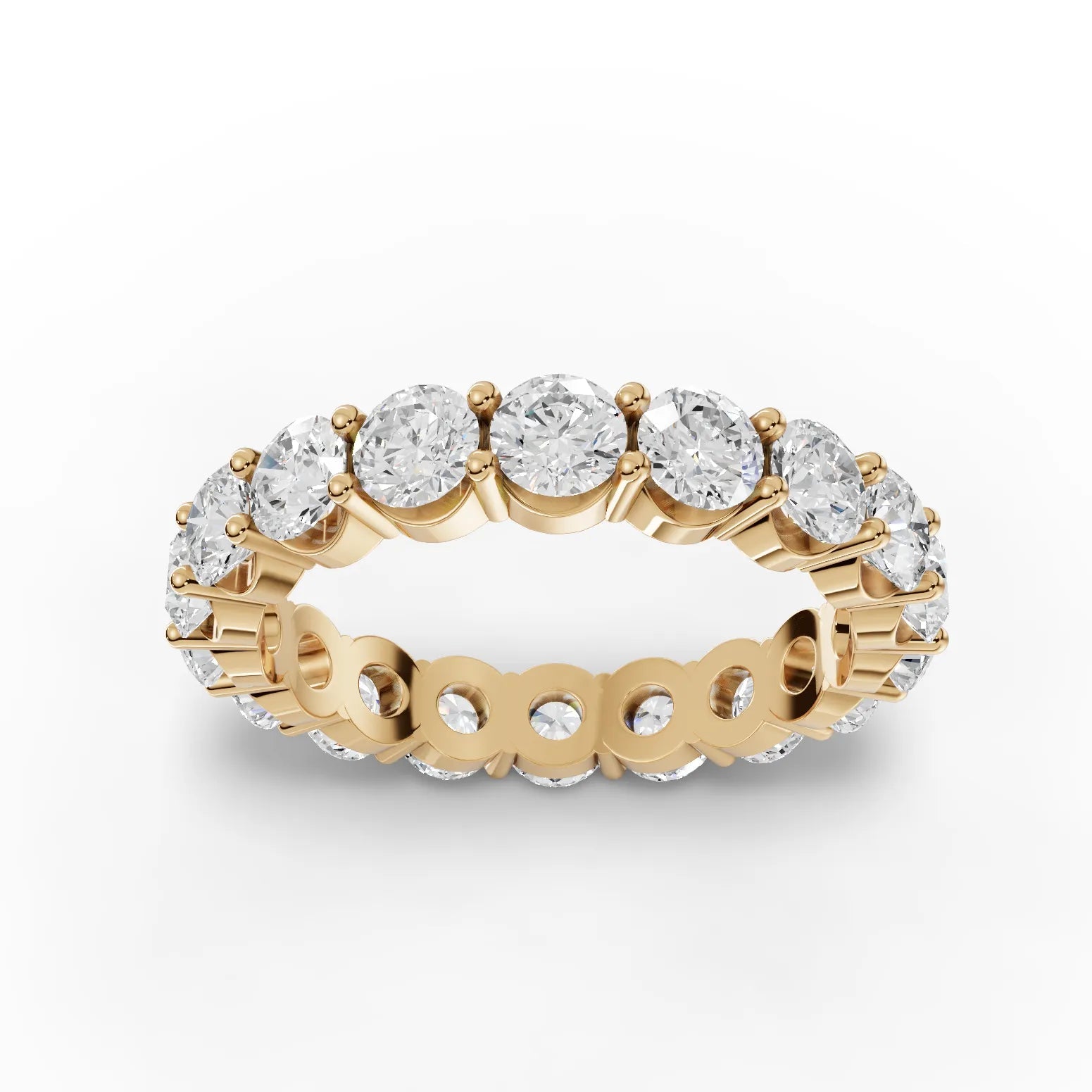 3.17CT Round Lab Diamond Full Eternity Ring - Buvea Jewels