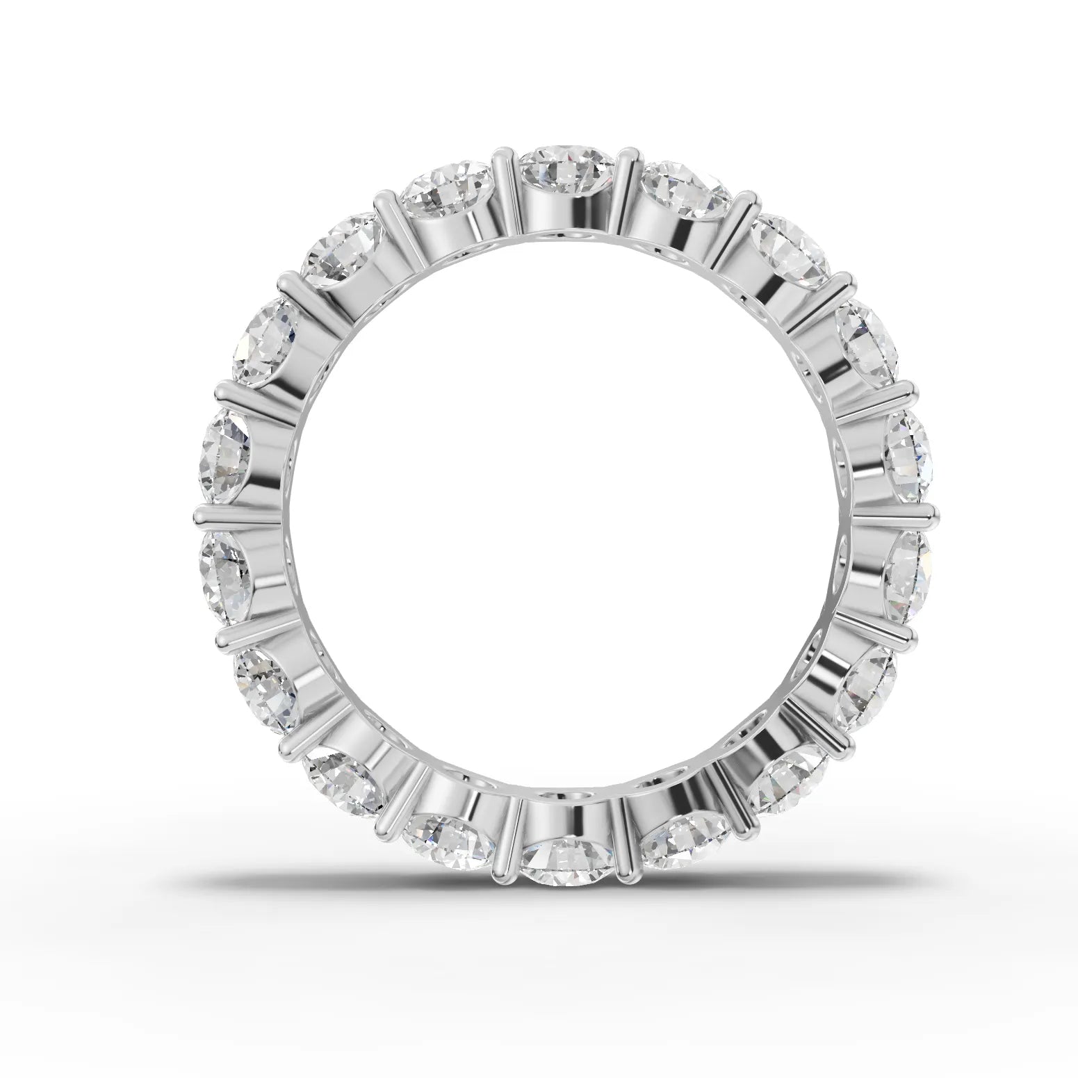 3.17CT Round Lab Diamond Full Eternity Ring - Buvea Jewels