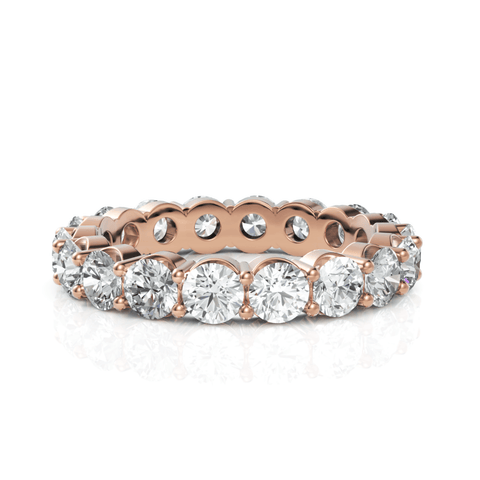 3.17CT Round Lab Diamond Full Eternity Ring - Buvea Jewels