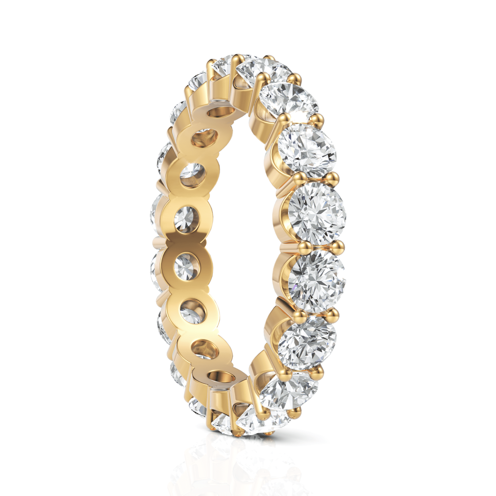 3.17CT Round Lab Diamond Full Eternity Ring - Buvea Jewels