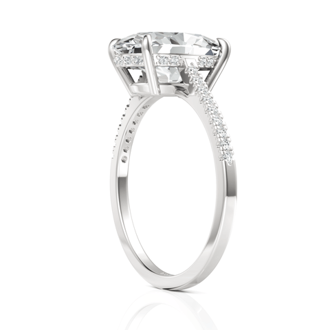 3.18CT Oval Lab Diamond Premium Solitaire Engagement Ring - Buvea Jewels