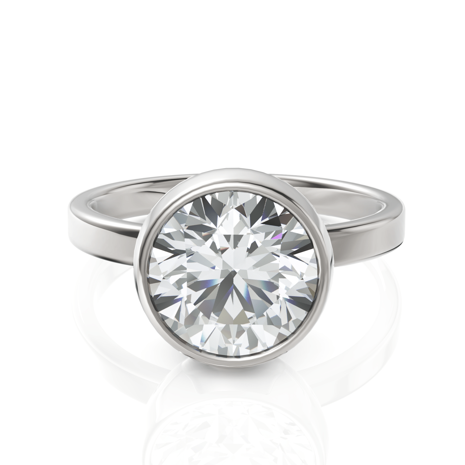 3.25CT Round Lab Diamond Classic Solitaire Ring - Buvea Jewels