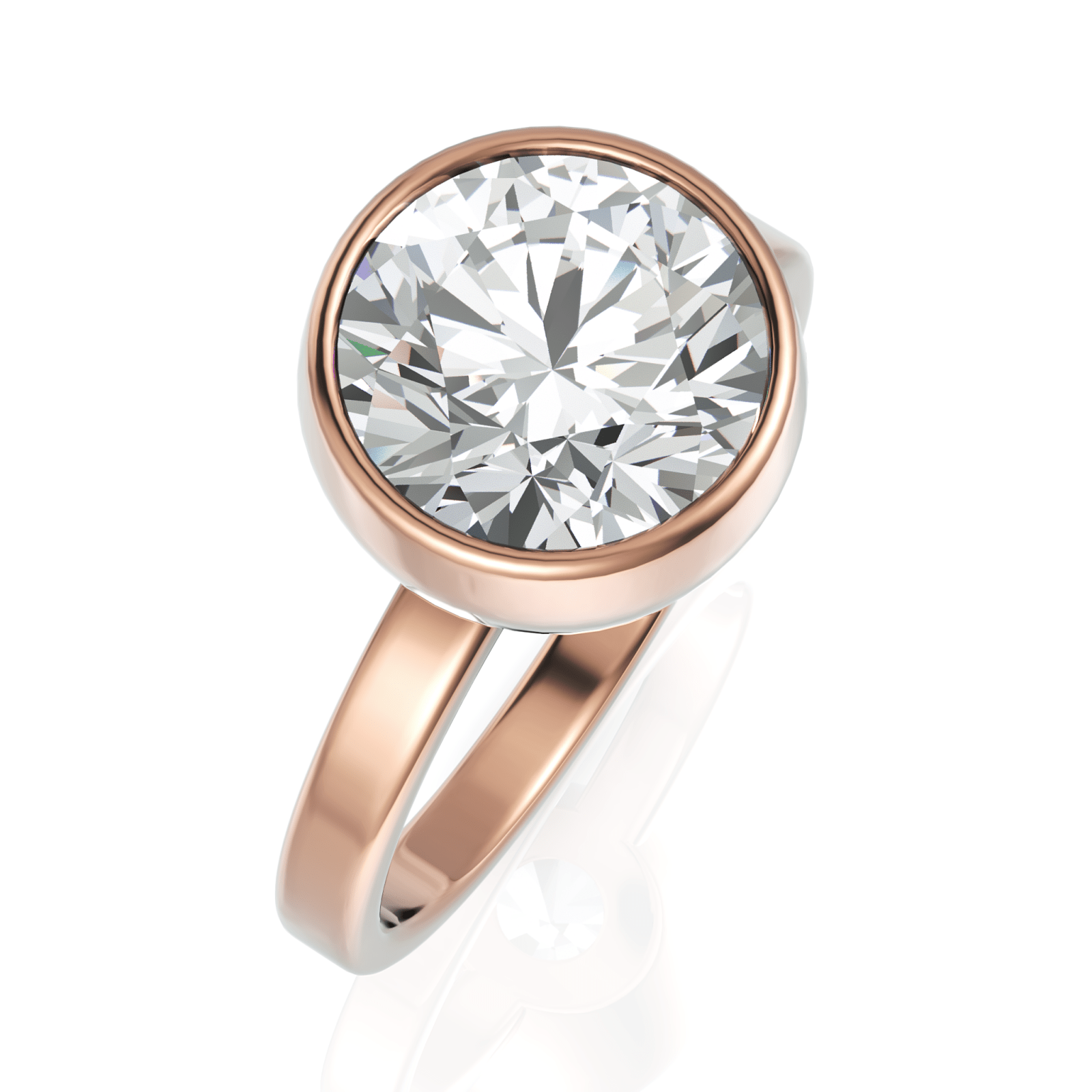 3.25CT Round Lab Diamond Classic Solitaire Ring - Buvea Jewels