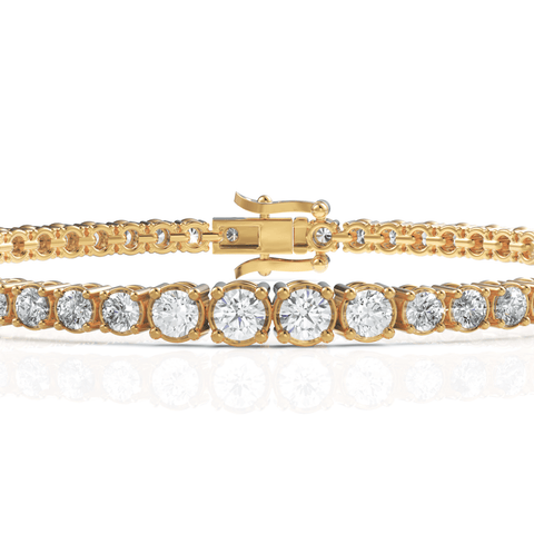 3.62CT Round Lab Diamond Graduated Tennis Bracelet - Buvea Jewels