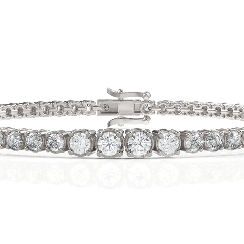 3.62CT Round Lab Diamond Graduated Tennis Bracelet - Buvea Jewels