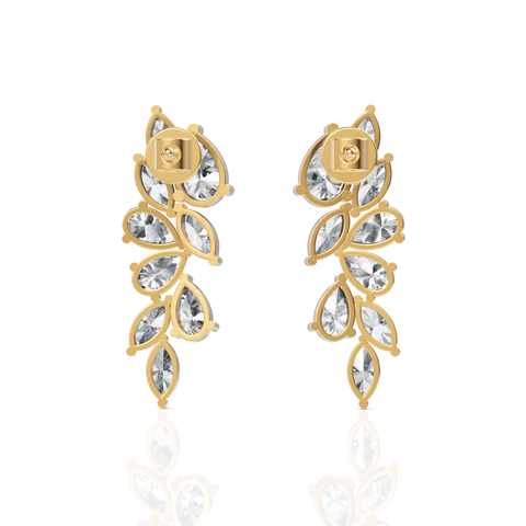 3.68CT Marquise Pear Lab Diamond Drop Earrings - Buvea Jewels