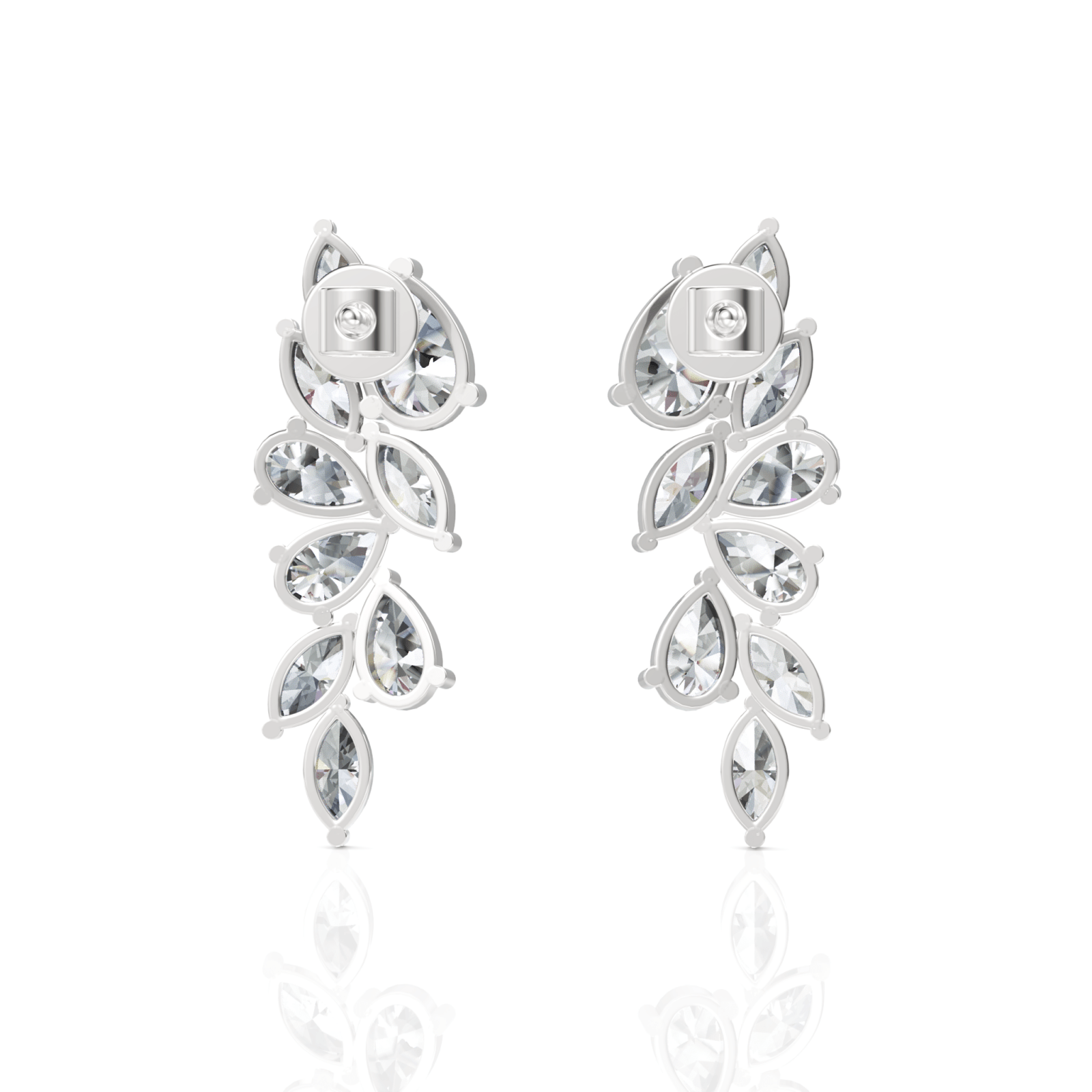 3.68CT Marquise Pear Lab Diamond Drop Earrings - Buvea Jewels