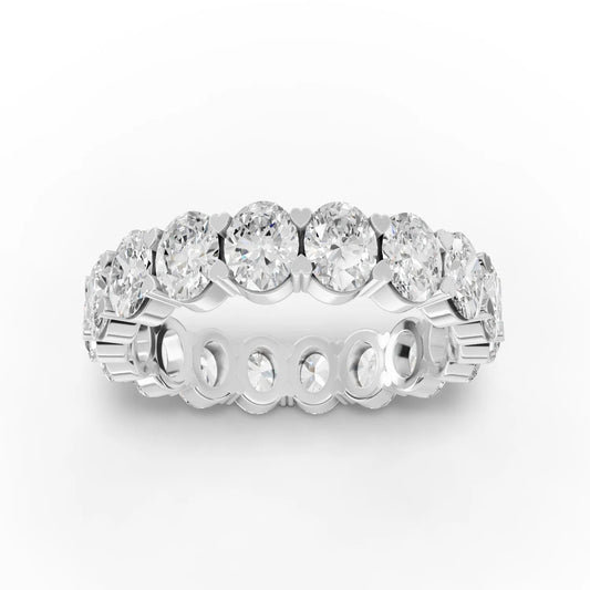 3.6CT Oval Lab Diamond Full Eternity Wedding Band - Buvea Jewels