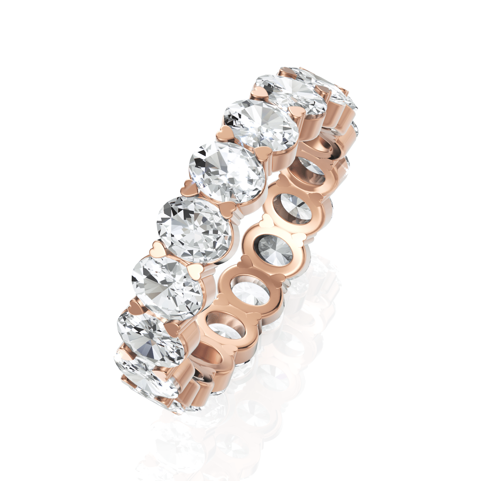 3.6CT Oval Lab Diamond Full Eternity Wedding Band - Buvea Jewels