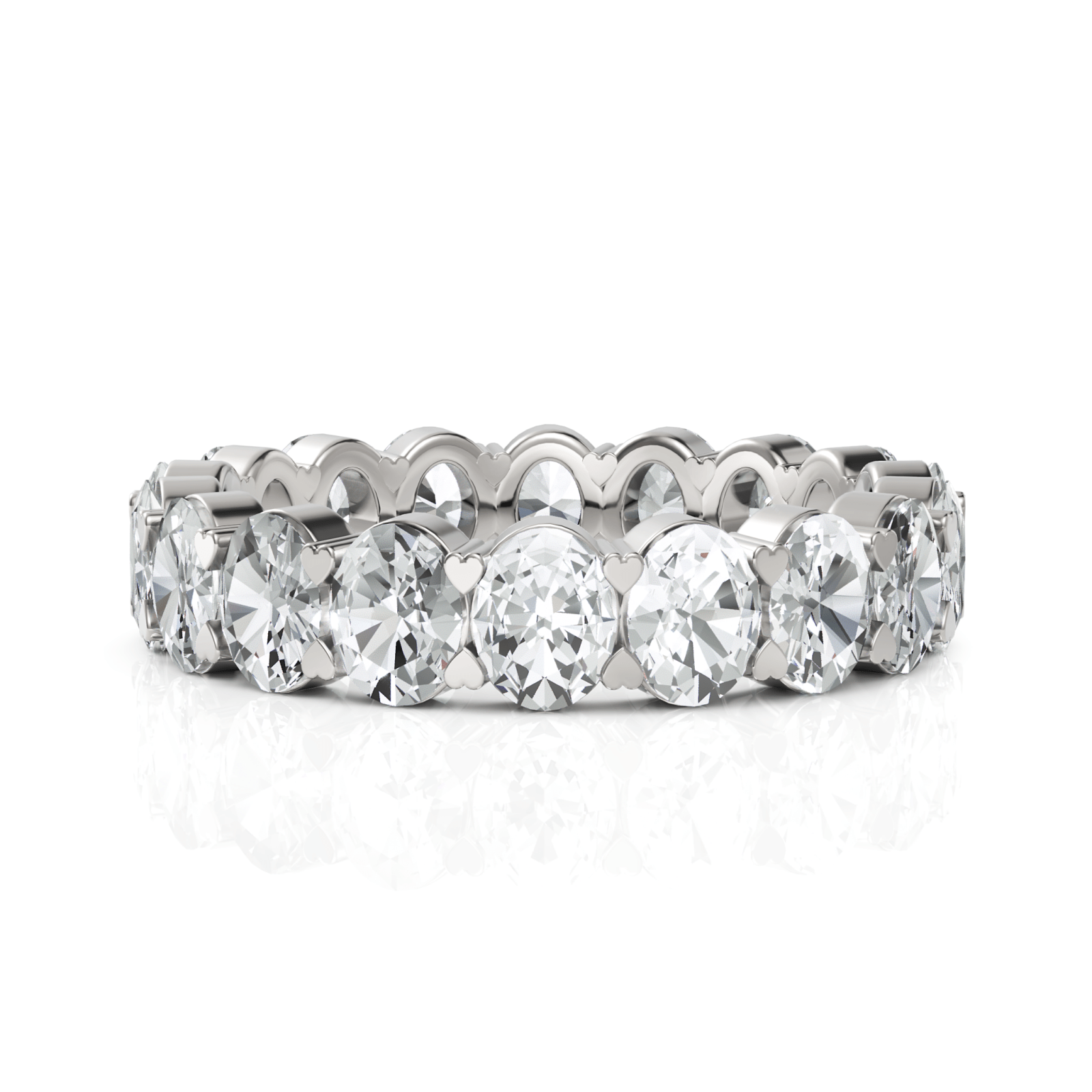 3.6CT Oval Lab Diamond Full Eternity Wedding Band - Buvea Jewels