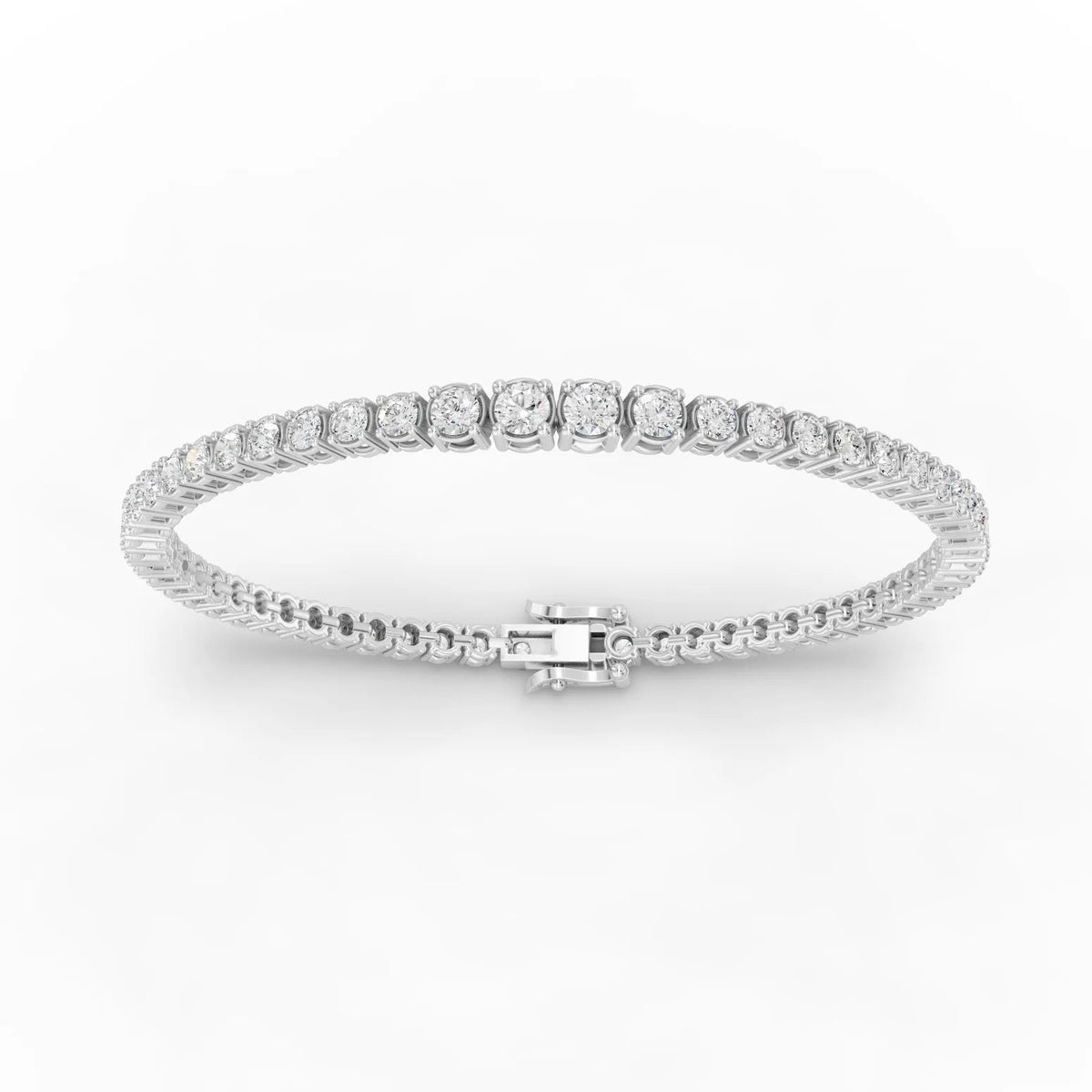 3.6CT Round Lab Diamond Graduated Tennis Bracelet - Buvea Jewels