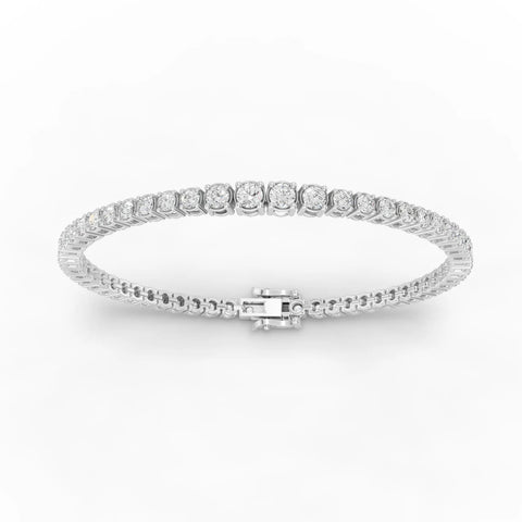 3.6CT Round Lab Diamond Graduated Tennis Bracelet - Buvea Jewels