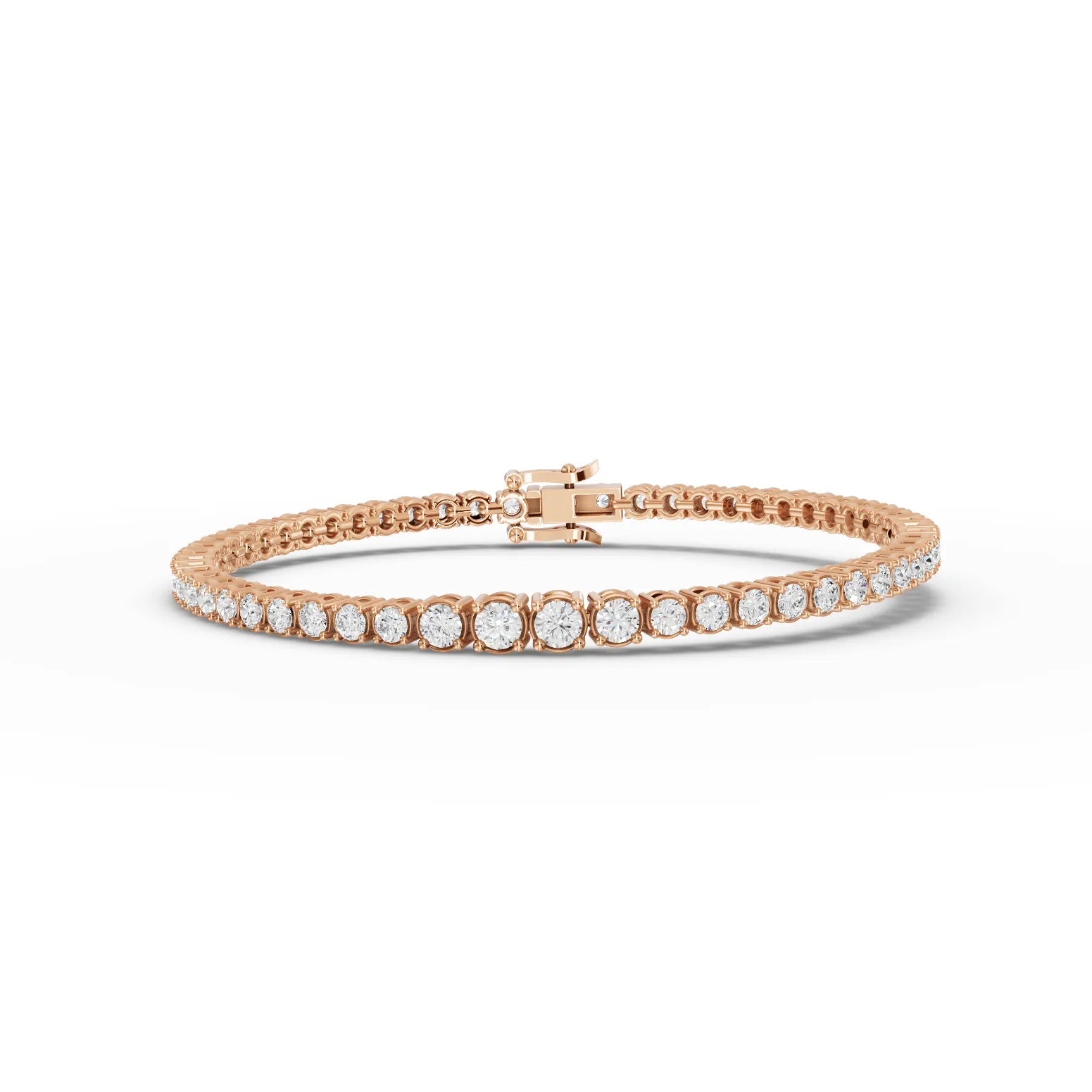 3.6CT Round Lab Diamond Graduated Tennis Bracelet - Buvea Jewels