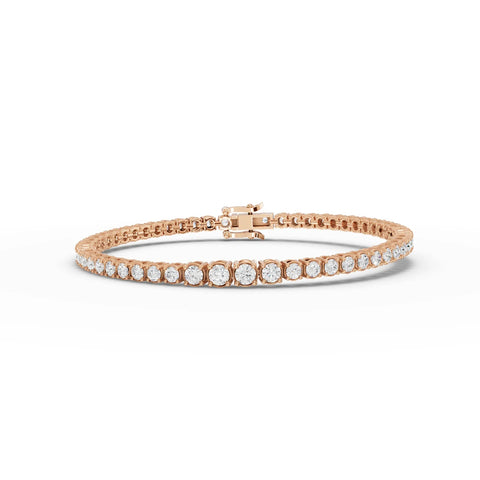 3.6CT Round Lab Diamond Graduated Tennis Bracelet - Buvea Jewels