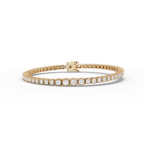 3.6CT Round Lab Diamond Graduated Tennis Bracelet - Buvea Jewels