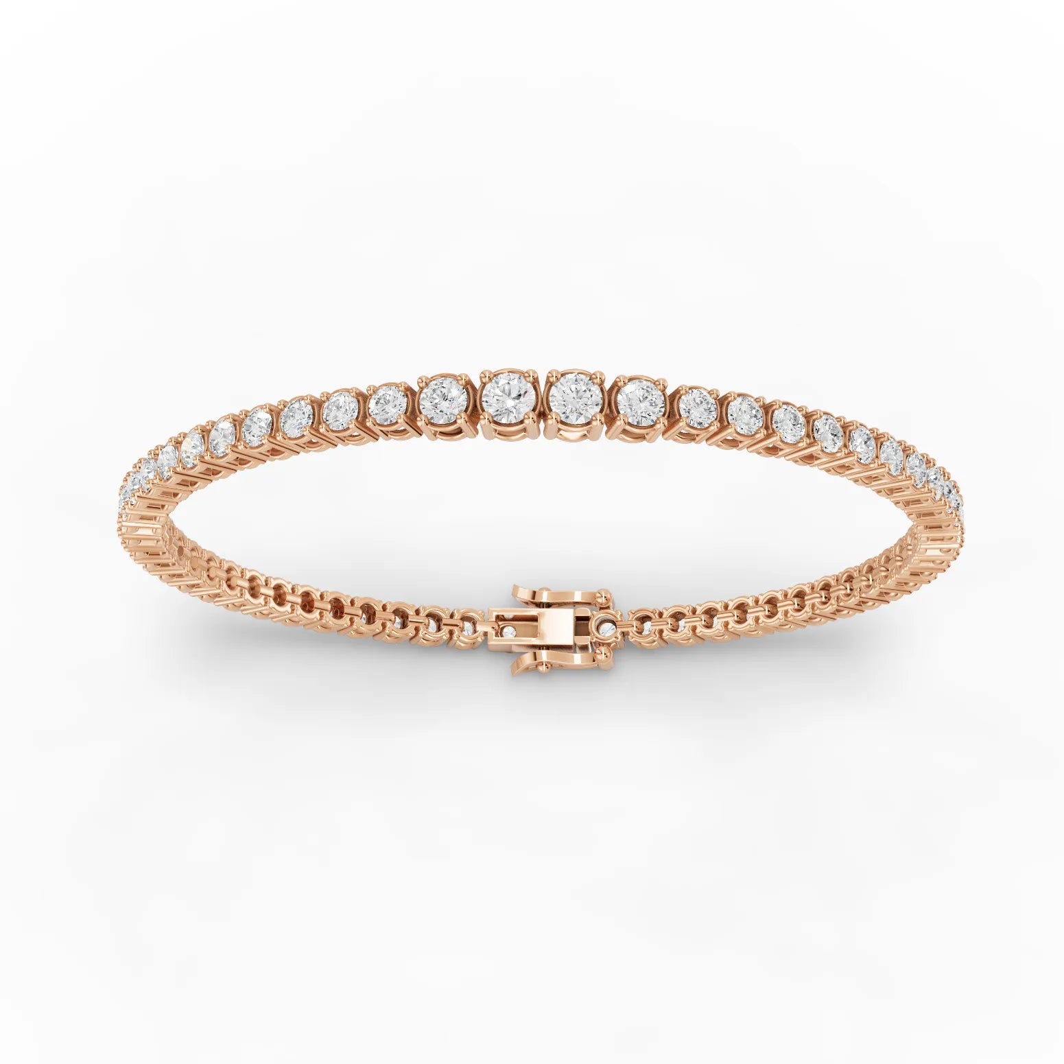 3.6CT Round Lab Diamond Graduated Tennis Bracelet - Buvea Jewels