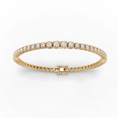 3.6CT Round Lab Diamond Graduated Tennis Bracelet - Buvea Jewels