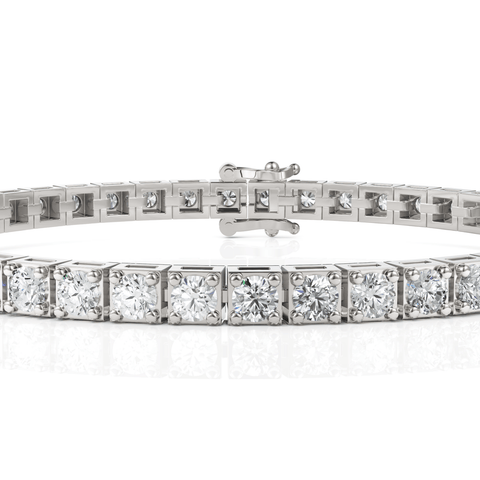 4.84CT Round Lab Diamond Tennis Bracelet - Buvea Jewels