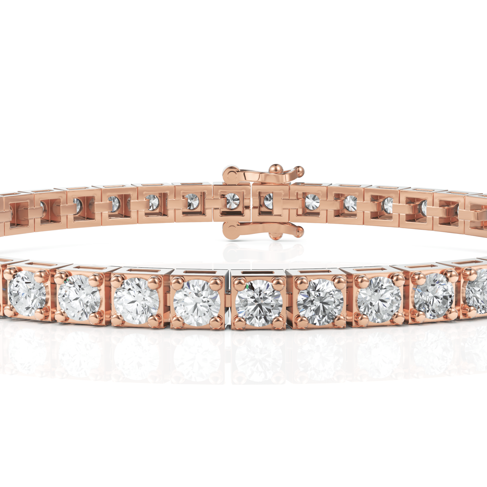 4.84CT Round Lab Diamond Tennis Bracelet - Buvea Jewels