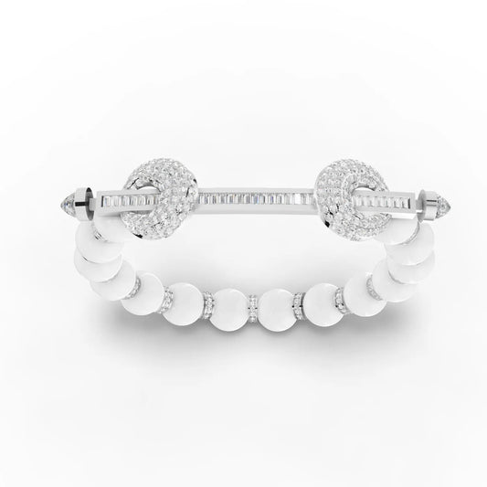 5.01CT Round Lab Diamond Premium Pearl Symphony Bracelet - Buvea Jewels