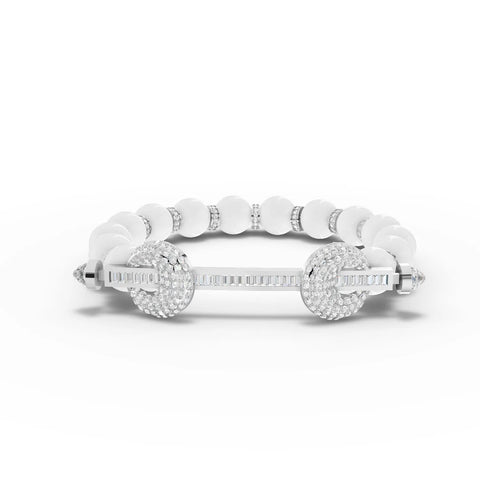 5.01CT Round Lab Diamond Premium Pearl Symphony Bracelet - Buvea Jewels