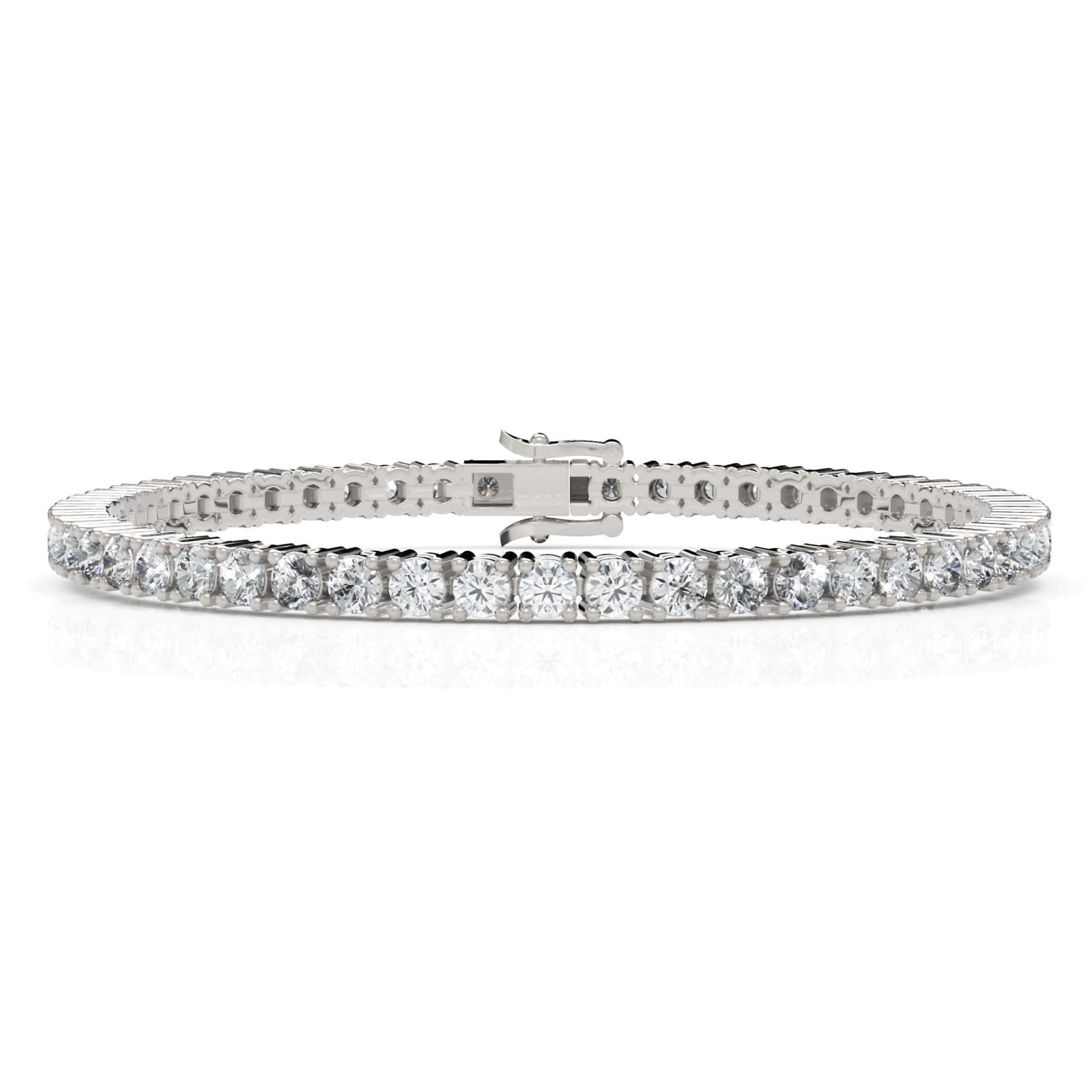 5.2CT Round Lab Diamond Tennis Bracelet - Buvea Jewels