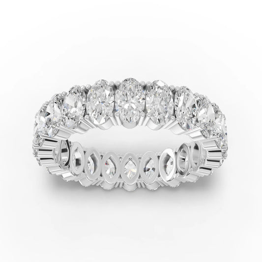 5.5CT Oval Lab Diamond Full Eternity Wedding Band - Buvea Jewels
