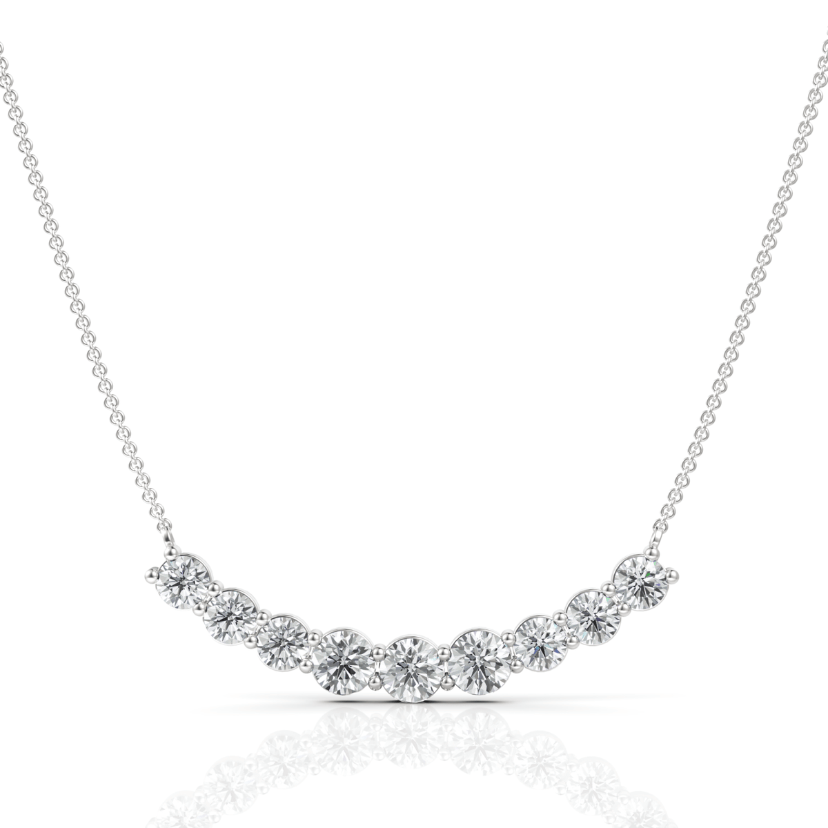 5.8CT Round Lab Diamond Premium Wavy Chain Pendant - Buvea Jewels