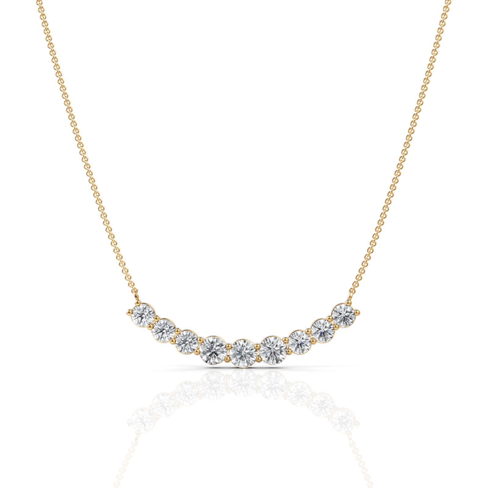 5.8CT Round Lab Diamond Premium Wavy Chain Pendant - Buvea Jewels