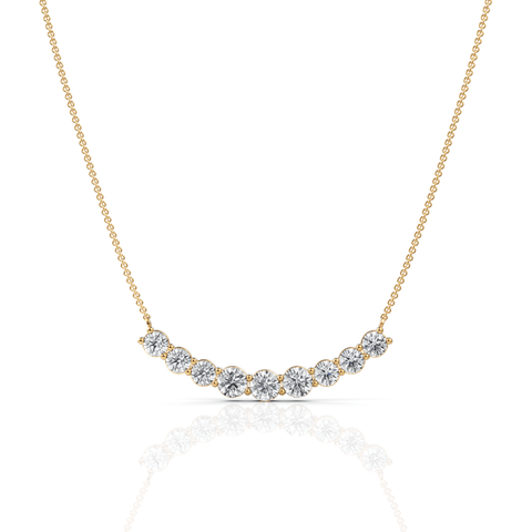 5.8CT Round Lab Diamond Premium Wavy Chain Pendant - Buvea Jewels