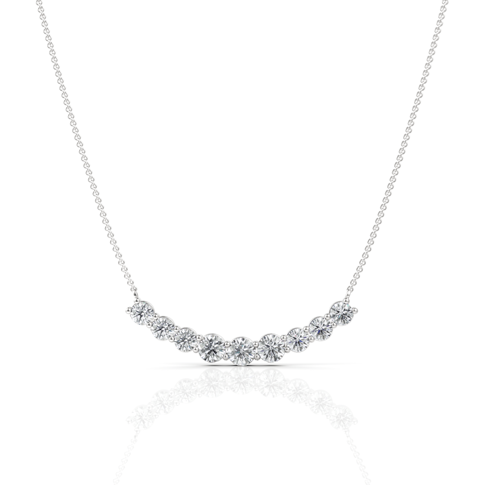 5.8CT Round Lab Diamond Premium Wavy Chain Pendant - Buvea Jewels