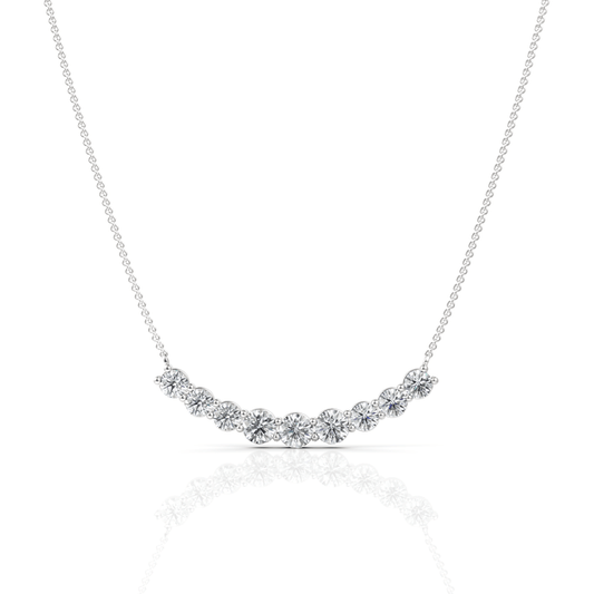 5.8CT Round Lab Diamond Premium Wavy Chain Pendant - Buvea Jewels