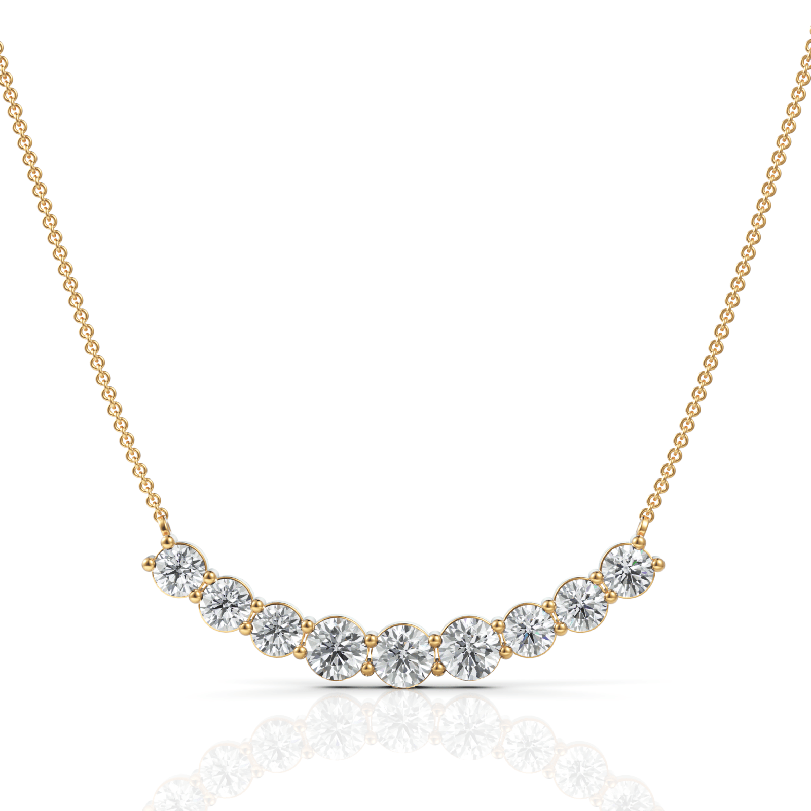 5.8CT Round Lab Diamond Premium Wavy Chain Pendant - Buvea Jewels