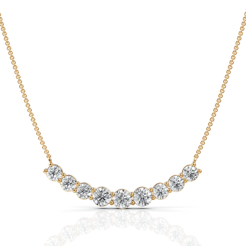 5.8CT Round Lab Diamond Premium Wavy Chain Pendant - Buvea Jewels