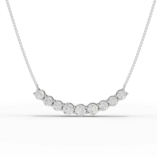 5.8CT Round Lab Diamond Premium Wavy Chain Pendant - Buvea Jewels
