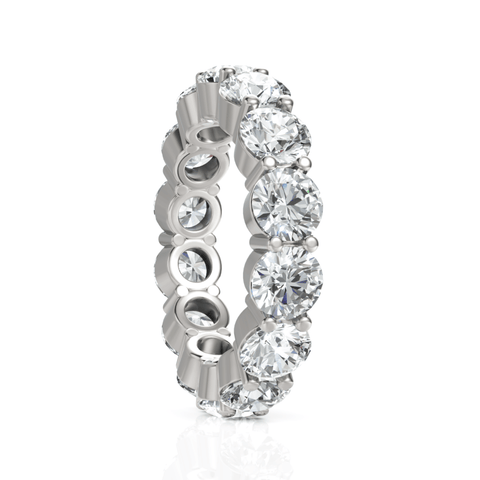 6.55 CT Round Lab Diamond Full Eternity Wedding Band - Buvea Jewels