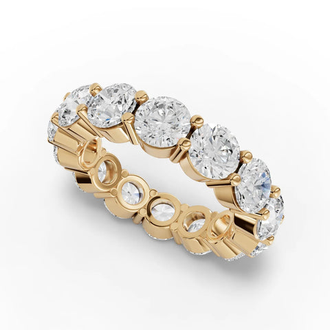 7 CT Round Lab Diamond Full Eternity Wedding Band - Buvea Jewels