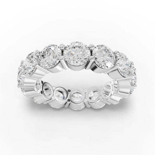 7 CT Round Lab Diamond Full Eternity Wedding Band - Buvea Jewels