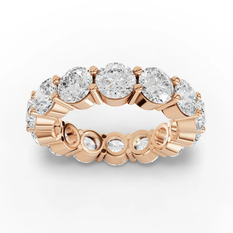 7 CT Round Lab Diamond Full Eternity Wedding Band - Buvea Jewels