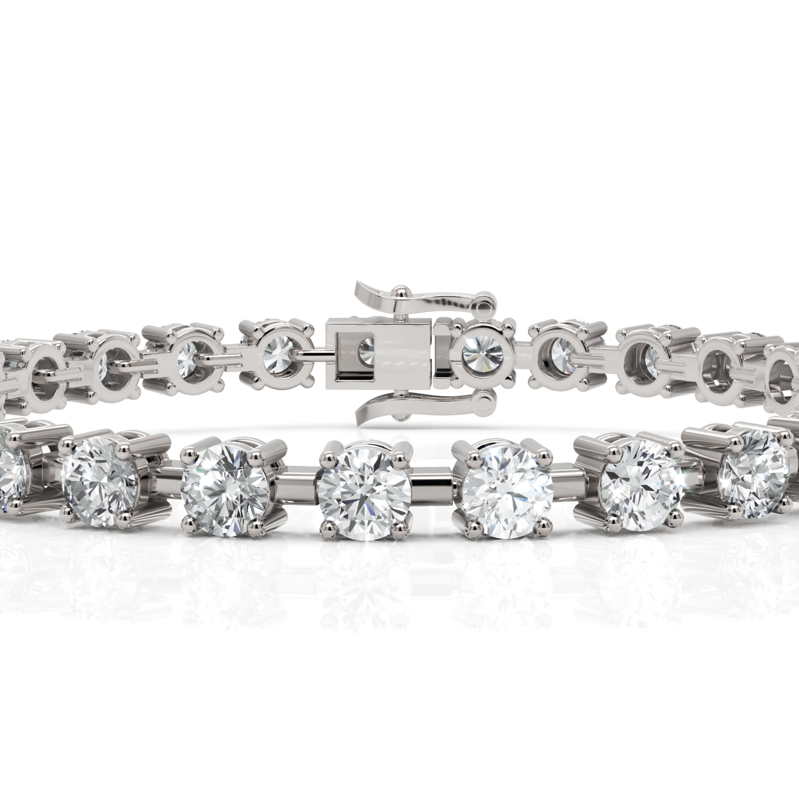 7.56CT Round Lab Diamond Station Tennis Bracelet - Buvea Jewels