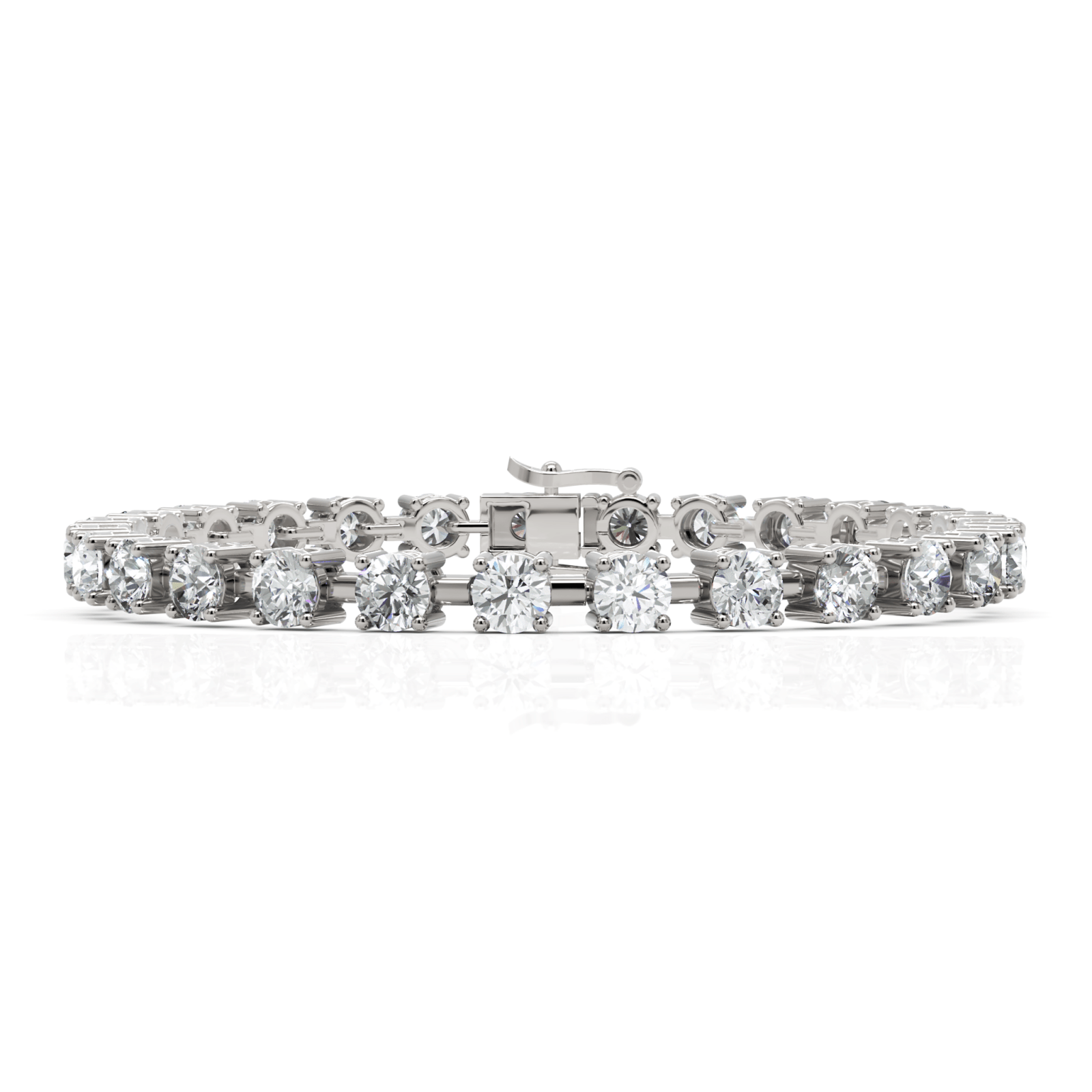 7.56CT Round Lab Diamond Station Tennis Bracelet - Buvea Jewels