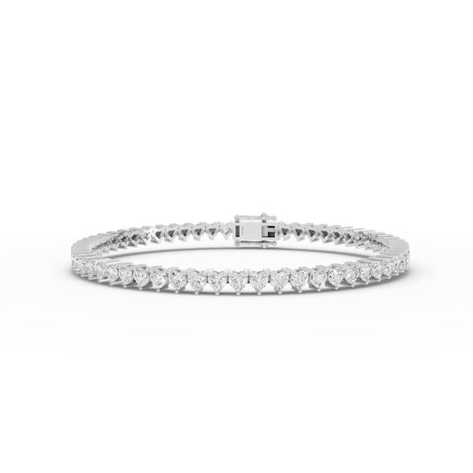 8.55CT Heart Lab Diamond Premium Tennis Bracelet - Buvea Jewels