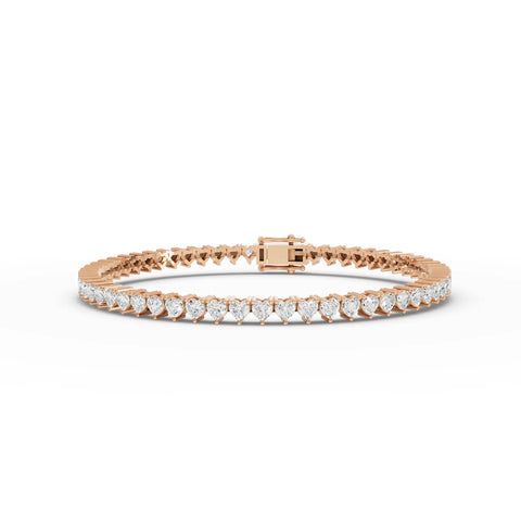 8.55CT Heart Lab Diamond Premium Tennis Bracelet - Buvea Jewels